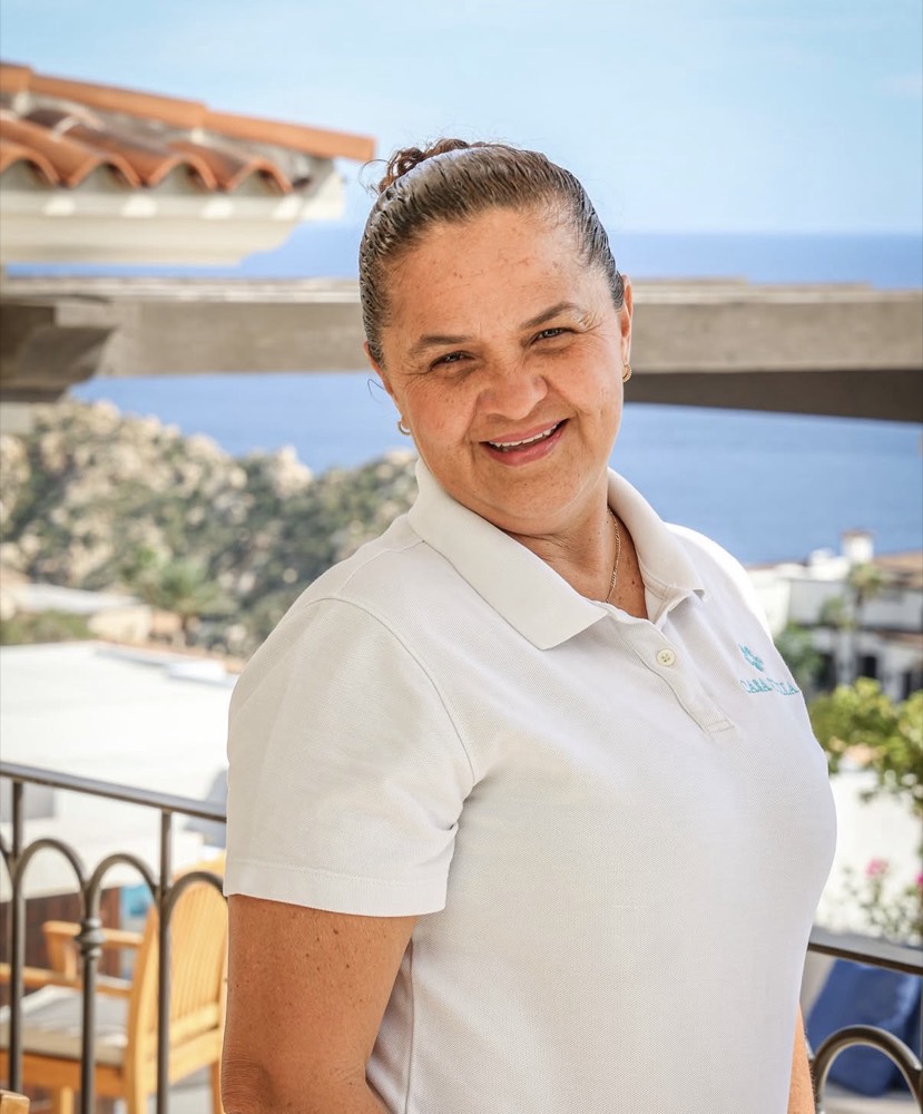 Betza, the Casa Stella house manager, on the terrace